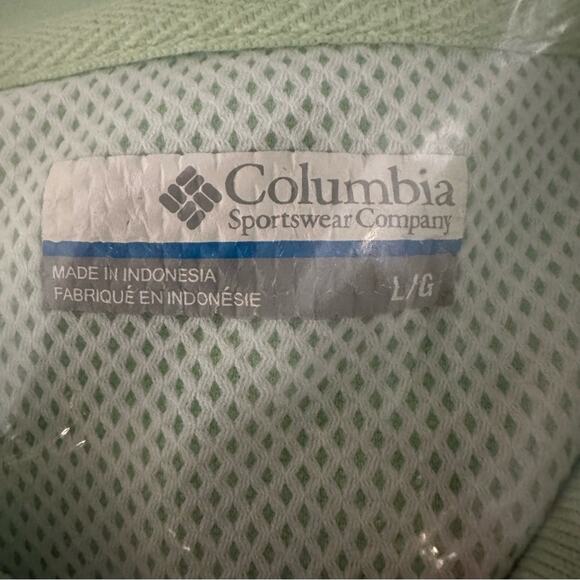Columbia PFG Men's Polo Shirt Mint Green Size L Short Sleeve Activewear - Picture 10 of 10
